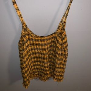 yellow and black hollister crop